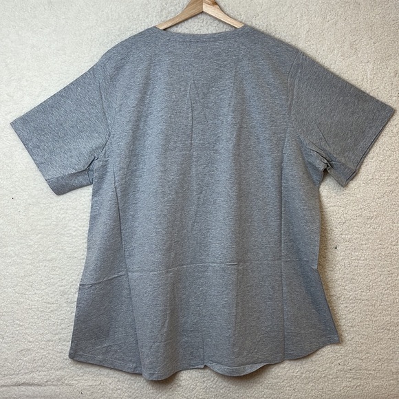 NWT Avenue Womens Cotton Cat Print High Low Top Grey 30/32 PLUS SIZE - Picture 5 of 10